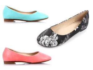 3-farbige formelle schmale Passform tägliche Freizeit Slipper nur Damenschuhe Ballerinas - Bild 1 von 18