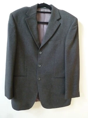 Arnold Brant Men's Suit Jacket Blazer Sport Coat MEDIUM Cashmere 3 Buttons Grey - Image 1 of 4