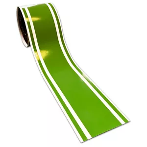 Calcomanía remolque de 3" verde lima vinilo brillante rayas carreras barco ventanas rayas a rayas - Imagen 1 de 2