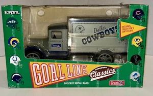 1993 NFL Dallas Cowboys Delivery Truck Bank Goal Line Classics by ERTL 1993 New - Picture 1 of 4