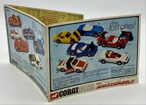 Catalogue Dépliant 3 feuillets CORGI Toys with Whizzwheels 1970 - TBE - Imagen 1 de 4
