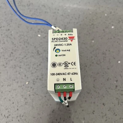 CARLO GAVAZZI AC/DC SPD2430 24VDC-1.25A 24VDC1.25A 24VDC 1.25A usado con garantía Foto 1 de 3