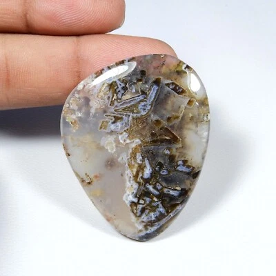 Pseudomorph Stick Agate Gemstone Fancy Shape Natural Cabochon Loose 57 Cts #6883 - Image 1 of 4