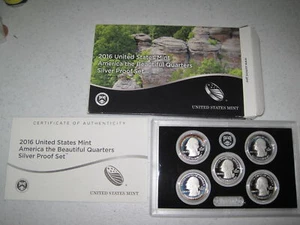 2016 US Mint ATB Quarters Silver Proof Set with BOX and COA - Picture 1 of 2