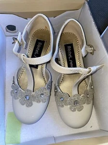Girls Rachel Shoes LIL RAQUEL Cream Patent Mary Janes 11 M - Picture 1 of 4