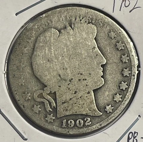 1902-P  Barber Half Dollar - FREE SHIPPING - P8-4 Cover