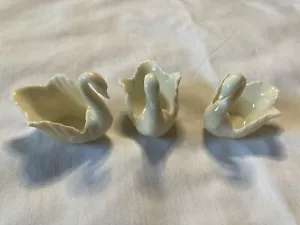 3 Lenox vintage "¡A la novia!" Anillo de boda cisne soporte para baratijas miniatura - Imagen 1 de 5