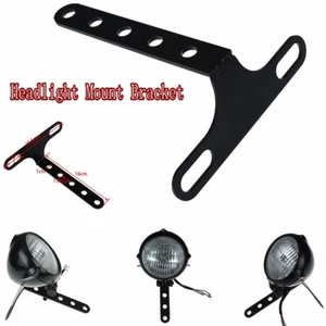 1X Black Headlight Mount Bracket Kit For Harley Softail Sportster Chopper Bobber - Picture 1 of 10