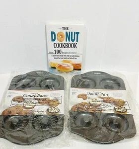 2 Norpro Non stick Donut Pan Mold 6 Count And Donut Cookbook New! - Picture 1 of 9