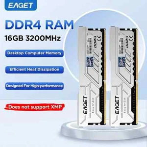 EAGET 2x8GB DDR4 RAM High-Performance Desktop Memory 3200MHz - UK Fast Delivery - Bild 1 von 8