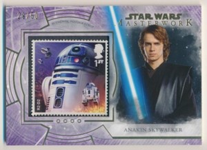 ANAKIN SKYWALER 2018 Topps Star Wars Masterwork PURPLE STAMP CARD 29/50 R2-D2
