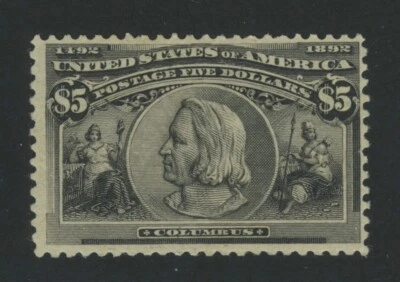 #245  $5.00 Columbian  Mint Hinged - Very nice stamp - Image 1 of 2