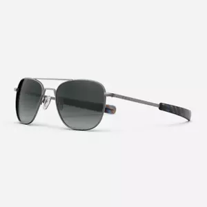 Gafas de sol Randolph Engineering Aviator satinadas de metal de pistola - Imagen 1 de 5