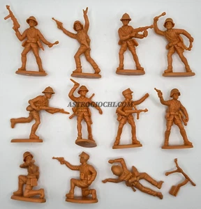 ATLANTIC SOLDATINI SCALA 1/32 AFRIKA KORP VINTAGE '70 SET POSE COMPLETO - Picture 1 of 4