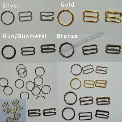 Ajustador de correa de sujetador de metal 10 piezas O 8 9 anillos deslizantes ganchos 6/8/10/12/15/18/20/25 mm Foto 1 de 4