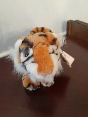 1994 Vintage K&M International Endangered Series TIGER 5" Plush Stuffed w/Tag - Image 1 of 4