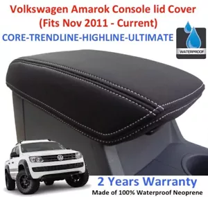 NEOPRENE CONSOLE LID COVER FITS VOLKSWAGEN AMAROK NOV 2011 - MAY 2023 (WETSUIT) - Picture 1 of 7