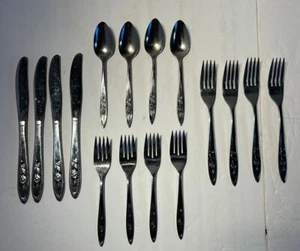 Cubiertos de acero inoxidable Oneida Community 16 piezas servicio para 4 tenedores cuchillos cucharas - Imagen 1 de 12