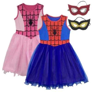 Movie Spiderman Cosplay Dress Kids Clothes Girls Toddler Girl Christmas Outfits - Picture 1 of 25