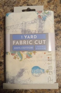 LIGHTHEARTED IN PARIS 100% Cotton David Textiles Print Fabric 1 YARD 36x44 in - Picture 1 of 3