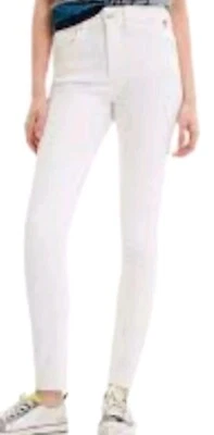 Lord & Taylor Algodón Blanco Tiro Medio Denim Elástico Skinny Jeans 8 Nuevo Con Etiquetas Foto 1 de 4