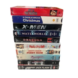 Vintage VHS Lot of 10 Movies X-Men Waterworld Dracula 2000 Charlie Brown Jet Li - Picture 1 of 6