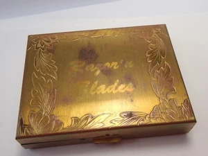 Vintage Gillette Shaving Kit and Decorative Mirror Gold Tone Carry Case Set - Picture 1 of 24