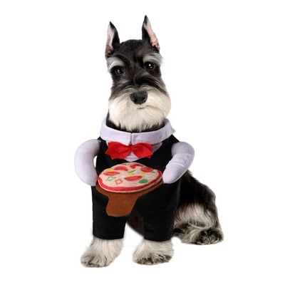Disfraz de Camarero de Halloween para Perro - Traje de Pizza para Mascotas Lindo Divertido Juegos con disfraces Ropa Ap... Foto 1 de 4