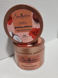 Lot Of 2 Pack Shea Sugar Body Scrub for Glowing Radiance Coconut Hibiscus 12 Oz - Picture 1 of 5