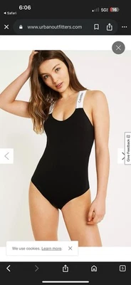 NWOT  Chic Stylish Calvin Klein Modern Bodysuit Black-M - Image 1 of 4