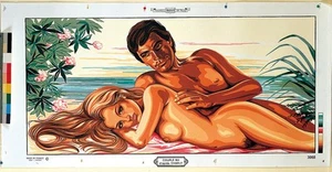 Canvas Penelope Antik Akt Paar 65x130cm - Imagen 1 de 1