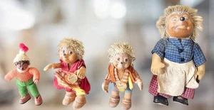 German Steiff Original Hedgehog Dolls, 4" Macki, Mucki - 7" Mecki + 3.5" Peter - Picture 1 of 6
