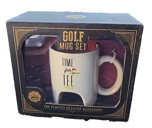 Golf Mug Set Desktop Accessory Includes Mug Mini Golf Ball Golf Club Pen New - Picture 1 of 4