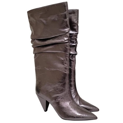 Botas de montar inclinadas INC INTL Concepts para mujer Diiannaa talla US 10M peltre metálico Foto 1 de 4
