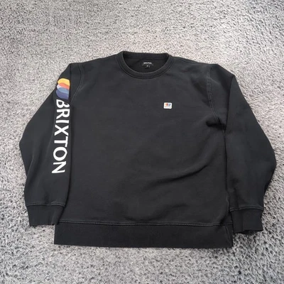 Brixton Sweatshirt Men Small Black Crew Neck Pullover Skater Outdoor Streetwear - Image 1 of 4