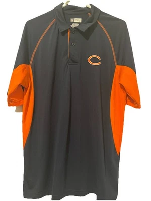 Ropa del equipo de la NFL Chicago Bears polo de golf azul marino naranja camisa grande para hombre Foto 1 de 4