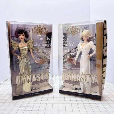 DYNASTY Pink Label Barbie Dolls Krystle Carrington  & Alexis New With Box Damage - Image 1 of 4