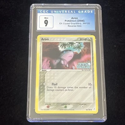 2006 Pokemon Aron Reverse Holo EX Crystal Guardians 44/100 CGC 9 Blue Label - Image 1 of 2