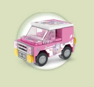 City Series Pink Mini Van Educational Building Block Toy Gift Brand Compatible  - Picture 1 of 4