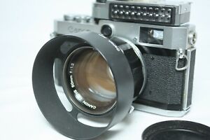 Canon P Rangefinder Camera leica mount + 50mm f1.2 Lens +original HOOD JAPAN
