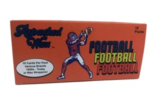 Repacked Wax 18-Count Football Throwback Wax Box - Vintage Cards - Free Shipping - Picture 1 of 3