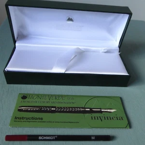 Monteverde Invincia Fountain Pen Green BOX ONLY W Refill & Owner Instructions - Picture 1 of 14