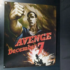 Avenge December 7th – WWII Patriotic Poster 24x20 - Picture 1 of 9