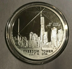 2004 Freedom Tower World Trade Center Recovery Silver 1oz Token Coin Daniel Carr - Picture 1 of 2