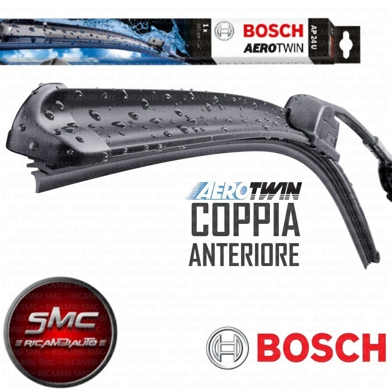 KIT 2 SPAZZOLE TERGICRISTALLO AEROTWIN VW VOLKSWAGEN GOLF 5 BOSCH ANTERIORE - Image 1 of 1