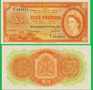 BERMUDA 5 POUND 1952   *  Copy - Picture 1 of 1