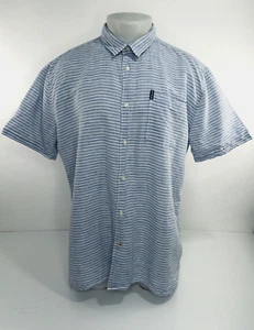 BARBOUR- STRIPE LINEN BLEND Mens USA - XL / UK - XL Shirt - Picture 1 of 7