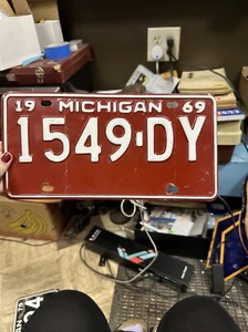 1969 Michigan License Plate 1549-DY - Picture 1 of 22