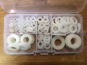 200 Piece, M3 - M12 Nylon Washer Assortment. - Picture 1 of 3