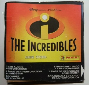 Panini Italy DISNEY PIXAR THE INCREDIBLES MOVIE STICKERS 100 PACKS  